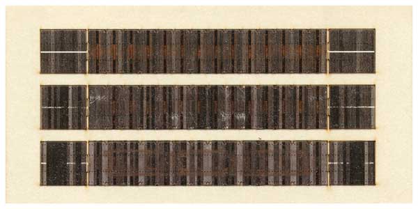 Micro-Trains Bulkhead Flatcar Weathered Deck 3-Pack -- Set #2 - 489-49945003