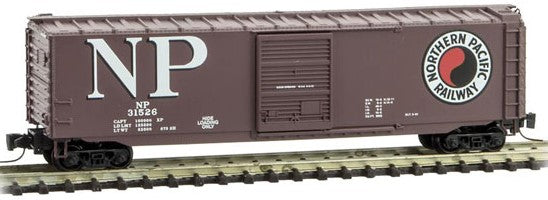 Micro-Trains 50' Single-Door Boxcar - Ready to Run -- Northern Pacific #31526 (Boxcar Red, Billboard NP & Large Monad Logo) - 489-50500352