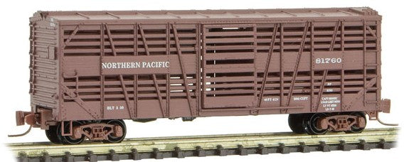 Micro-Trains 40' Despatch Stock Car - Ready to Run -- Northern Pacific #81760 (Boxcar Red) - 489-52000231