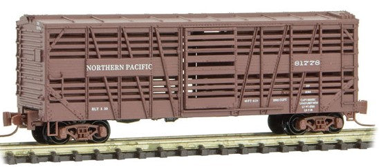 Micro-Trains 40' Despatch Stock Car - Ready to Run -- Northern Pacific #81778 (Boxcar Red) - 489-52000232