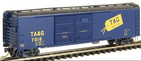 Boxcar -- Tennessee, Alabama & Georgia #7016 (Dark Blue, black roof, yellow TAG herald - 489-7900060
