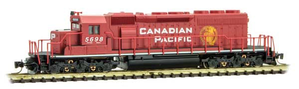 Micro-Trains EMD SD40-2 - Standard DC -- Canadian Pacific #5698 (red, white, gold Beaver Logo) - 489-97001232