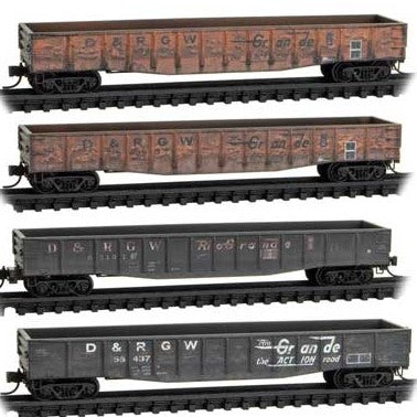 Micro-Trains Gon 4-Pk Wthrd DRGW case - 489-98305036