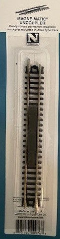 Micro-Trains Permanent Uncoupler Magnet -- Mounted in Code 80 Track Section - 489-98800173