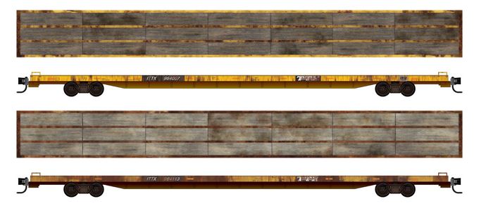 Micro-Trains N 89' ITTX FLAT 2-PK - 489-99300210
