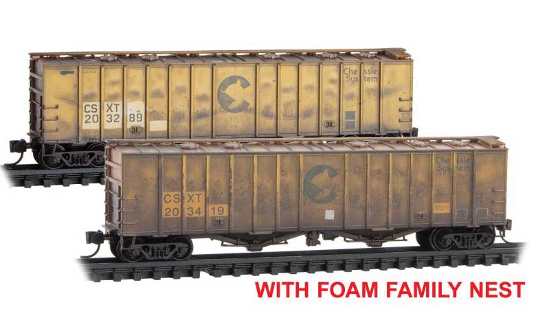 Micro-Trains 50' Hopp Wthrd CSX 2/ Fm - 489-99305021