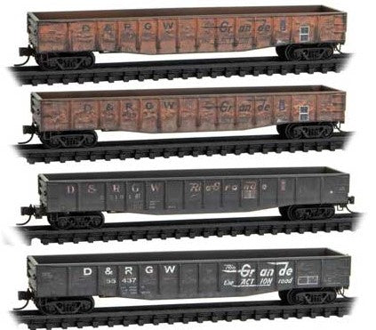 Micro-Trains Gon 4-Pk Wthrd DRGW foam - 489-99305036