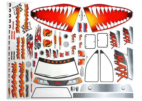 Traxxas 4913X Decal Sheet , Jaws T-Maxx - TRA4913X