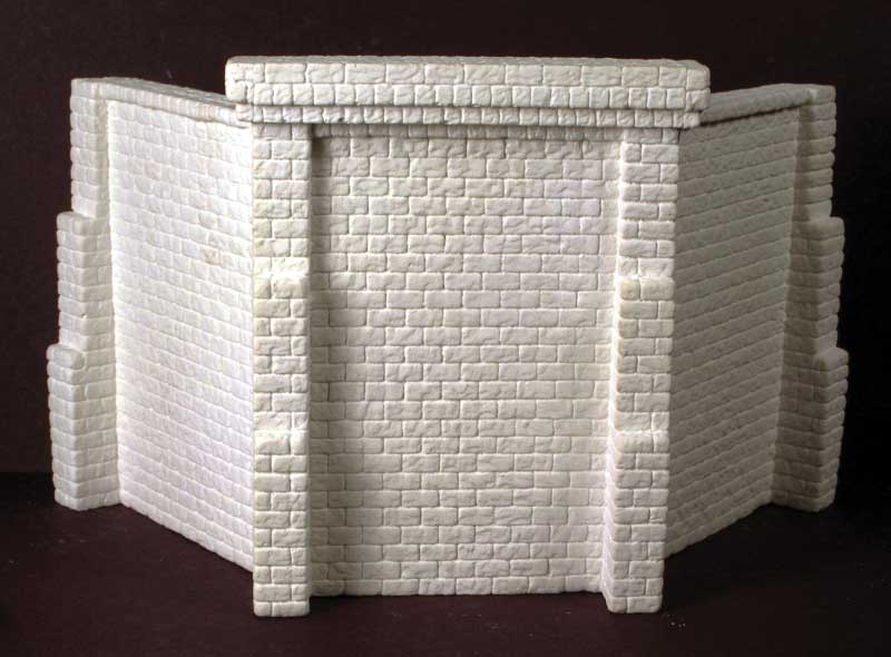 Monroe Models 2 Cut-Stone Bridge Abutments with 4 Wing Walls -- Fits Central Valley Single-Track Truss Bridge (Sold Separately)
