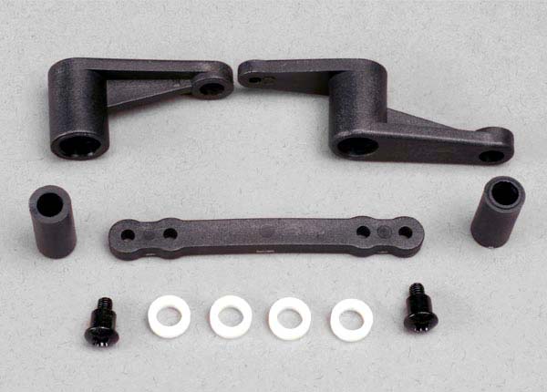 Traxxas 4943 Steering Bellcranks (2)/ bellcrank Bushings (5x8x2.5mm) (4)/ bellcrank post spacers (2)/ draglink/ 3x8mm shoulder Screws (2) - TRA4943