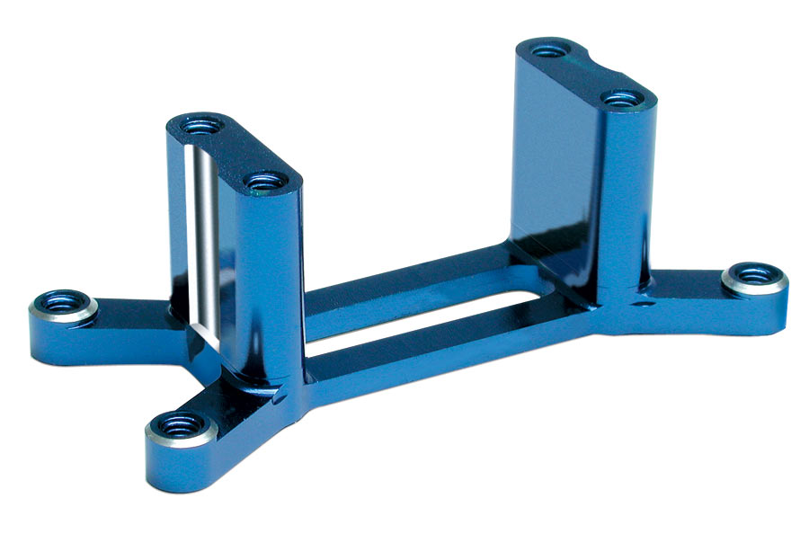 Traxxas 4960X Engine Mount , machined 6061-T6 aluminum (blue) (w / Screws) (T-Maxx Series) - TRA4960X