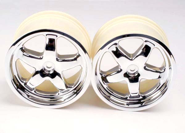Traxxas 4972X Wheels , T-Maxx (chrome) (2) - TRA4972X