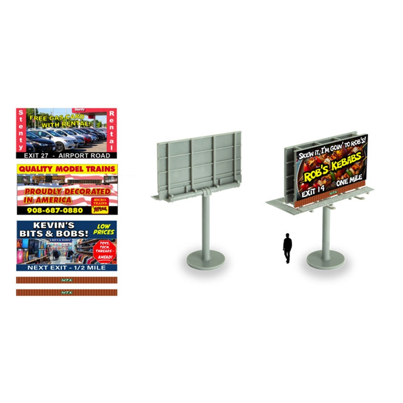 Micro-Trains by Atlas 499 190 505 N-Scale Modern Sngle-Post Billboard #3