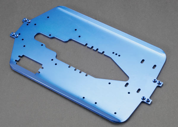 Traxxas 5122X Chassis, T-Maxx, long Wheelbase (extended 30mm) (6061-T6 aluminum, 4.0mm) (blue anodized) - TRA5122X