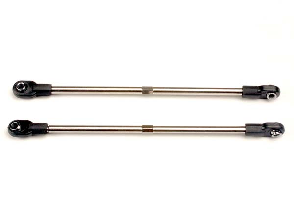 Traxxas 5139 Turnbuckles, 116mm (Rear toe control links) (2) (includes installed rod ends and hollow ball connectors) - TRA5139
