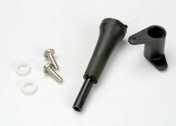 Traxxas 5167 Slide carb Linkage bellcrank post / 5x8x2.5 plastic Bushing (2) / bellcrank / 5x8x0.5 fiber washer (2) / 3x10 WM - TRA5167