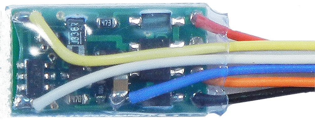 NCE Silent Running(tm) Decoder -- N12SR - Measures: 11/32 x 11/16 x 1/8" 8.6 x .18 x 3.2cm - NCE 5240119