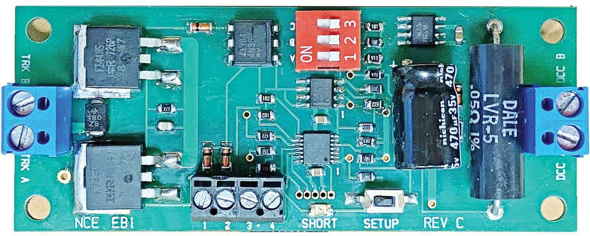 NCE Single-Output Electronic Circuit Breaker -- EB1 2.25 - 8 Amps Per Output w/Status LEDs - NCE 5240225