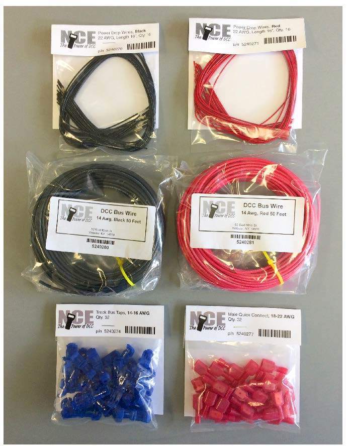 NCE DCC Layout Wiring Kit -- DCC Main Bus 50' 15.2m, Feeders, Connectors & Wire Taps - NCE 5240268
