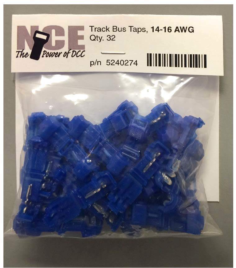NCE Track Bus Taps -- Blue pkg(32) - NCE 5240274