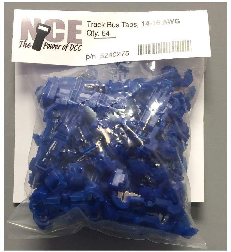 NCE Track Bus Taps -- Blue pkg(64) - NCE 5240275