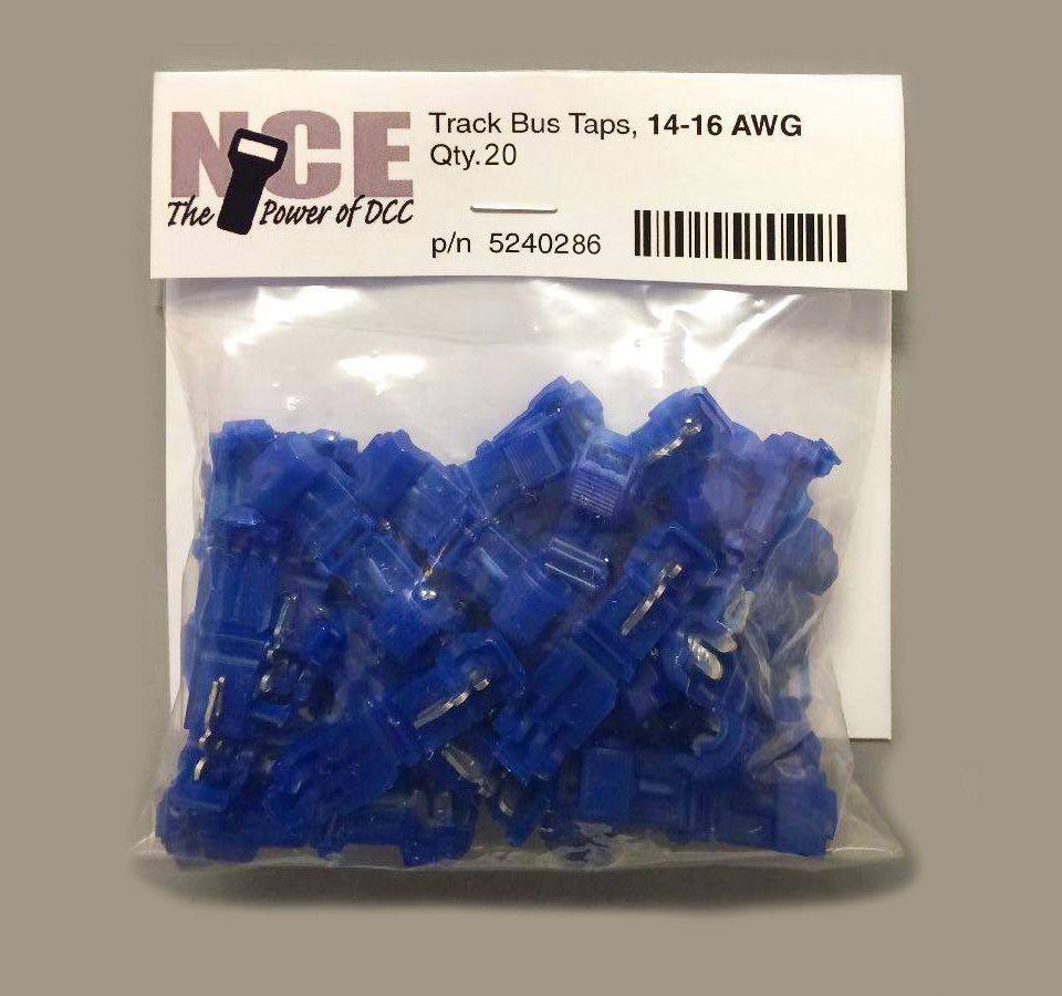 NCE Track Bus Taps -- Blue pkg(20) - NCE 5240286