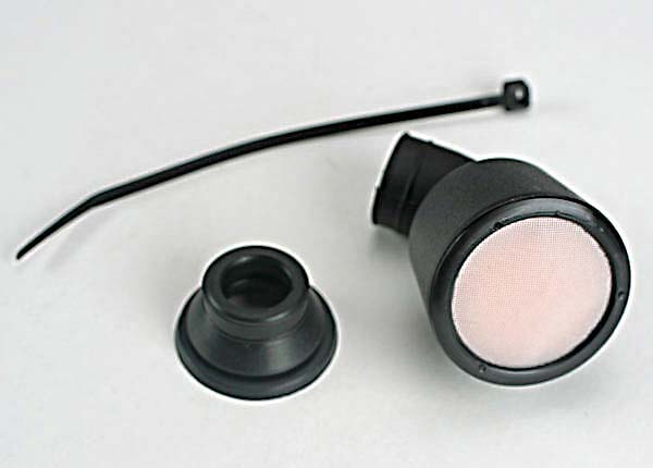 Traxxas 5260 Air filter housing/ foam insert/ straight base/ angled base/ cable tie (1-each) (TRX 2.5, 2.5R, 3.3) - TRA5260