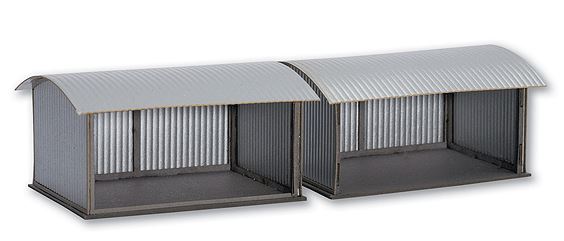 Noch Corrugated Metal Shelters - Kit -- (2) - 528-66800