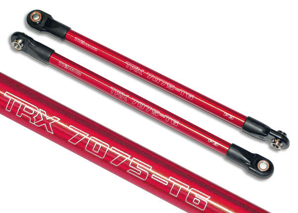 Traxxas 5319X Push rod (aluminum) (assembled with rod ends) (2) (red) (use with #5359 progressive 3 rockers) - TRA5319X