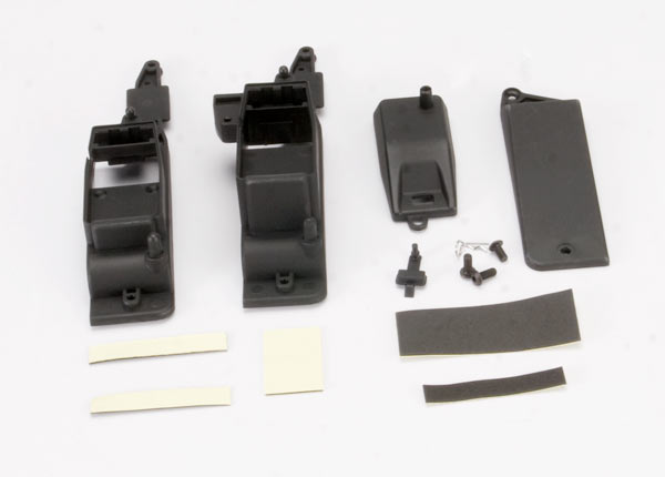 Traxxas 5324X Box, receiver & battery (2)/ cover/ foam pad & adhesive/ charge jack plug (rubber)/ 4x8mm BCS (1)/ 4x12mm BCS (2) (contains both boxes to accommodate either AA battery holder or RX flat pack) - TRA5324X