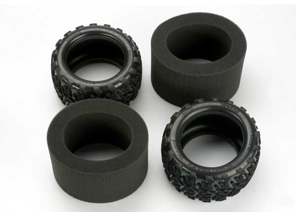 Traxxas 5370 Tires , Talon 3.8' (2) / foam Inserts (2) - TRA5370