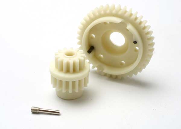 Traxxas 5385 Gear Set , 2-speed standard ratio (2nd speed gear 39T , 13T-17T input gears , Hardware) - TRA5385