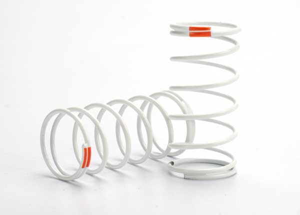 Traxxas 5428 Spring, shock (white) (GTR) (Front) (0.9 Rate orange) (1 pair) - TRA5428