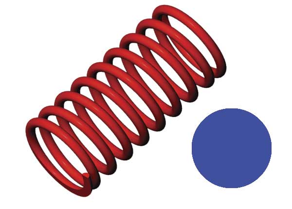 Traxxas 5444 Spring , shock (red) (GTR) (5.9 Rate - Blue) (std. Rear 120mm) (1 pair) - TRA5444
