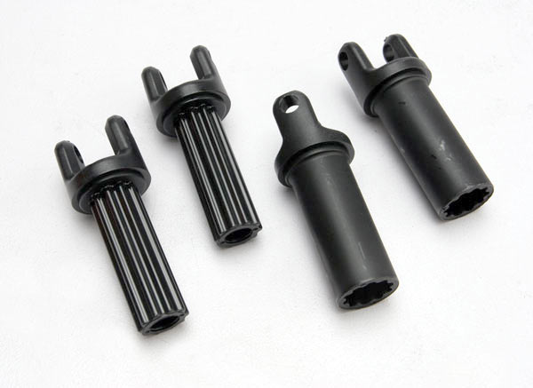 Traxxas 5456 Half shafts, center Front (Revo 3.3) (internal splined (1)/ external splined (1)/ center Rear (internal splined (1)/ external splined (1)) (plastic parts only) - TRA5456