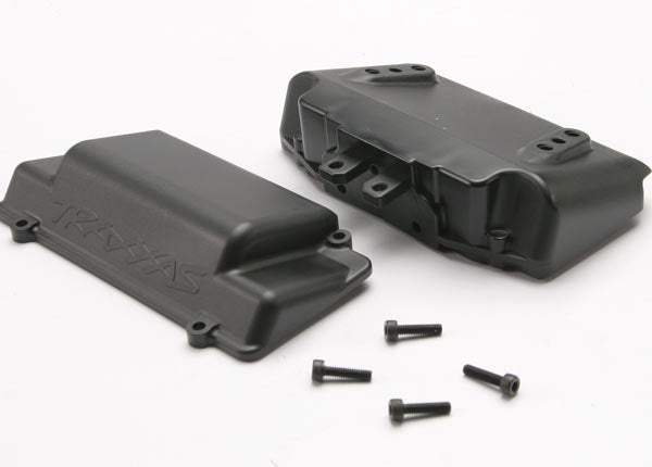 Traxxas 5515X Battery Box , bumper (Rear) (includes battery case with bosses for Wheelie Bar , cover , and foam pad) - TRA5515X
