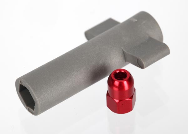 Traxxas 5526R Antenna crimp nut, aluminum (red-anodized)/ antenna nut tools - TRA5526R