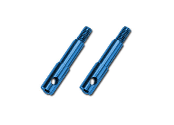 Traxxas 5537X Wheel spindles , Front , 7075-T6 aluminum , - Blue-anodized (left & right) - TRA5537X