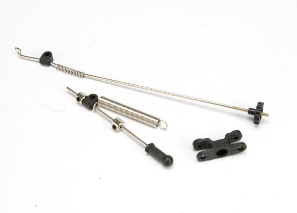 Traxxas 5568 Linkage set , throttle & brake (Jato) (includes Servo Horn , rod guides , brake spring , brake adjustment dial , rods (wires) , throttle return spring , Hardware) - TRA5568