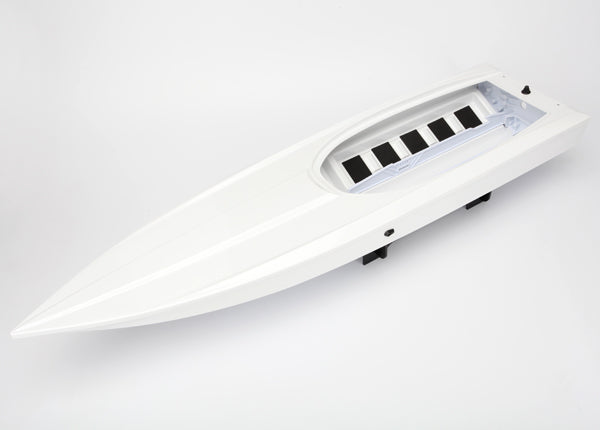 Traxxas 5711X Hull , Spartan , White (no Graphics) (fully assembled) *Lifetime Replacement Plan available - TRA5711X