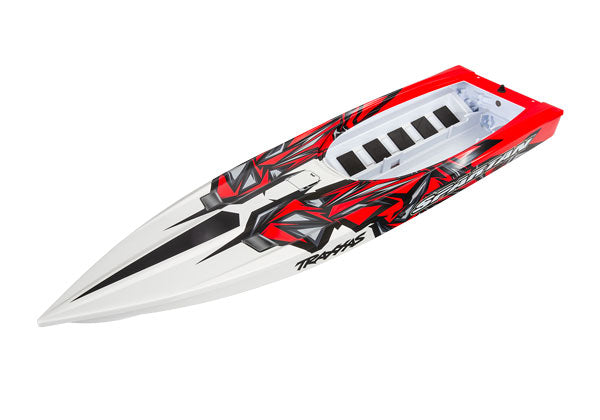 Traxxas 5718R Hull , Spartan , - Red-x Graphics - TRA5718R