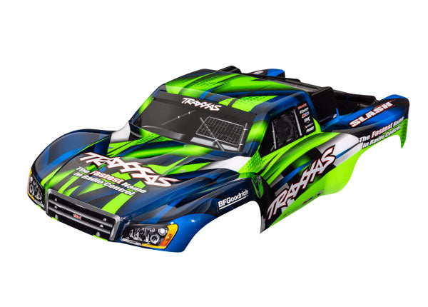 Traxxas 5851G Body, Slash 2WD (also fits Slash VXL & Slash 4X4), Green & - Blue (painted, decals applied)