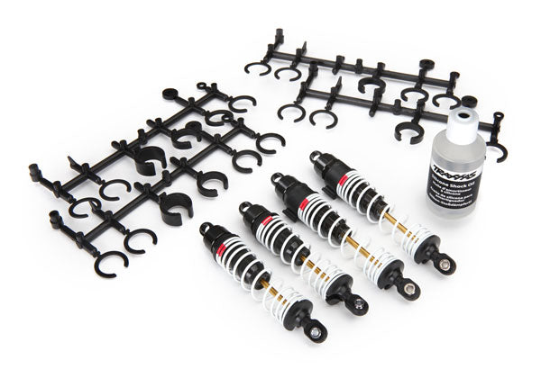 Traxxas 5862 Big Bore shocks (hard-anodized & PTFE-coated T6 aluminum) (assembled with TiN shafts and Springs) (Front & Rear) (4) - TRA5862