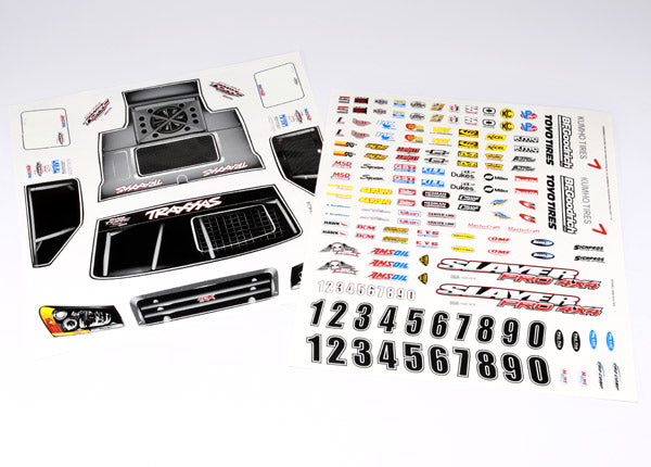 Traxxas 5913x Decal Sheets, Slayer Pro 4X4