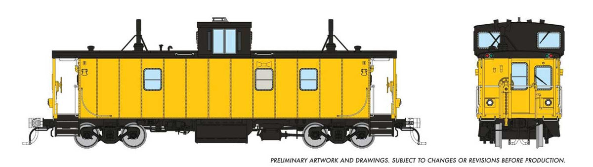 Rapido Trains HO Hawker-Siddeley Caboose - Painted, Unlettered (yellow)