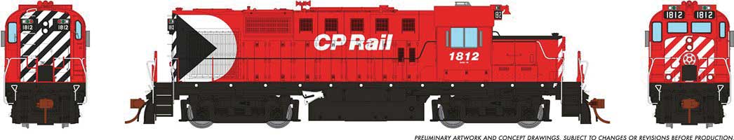 Rapido Trains HO MLW-CP RS-18u - LokSound and DCC -- Canadian Pacific 1818 (Action Red, white, black, Multimark Logo)