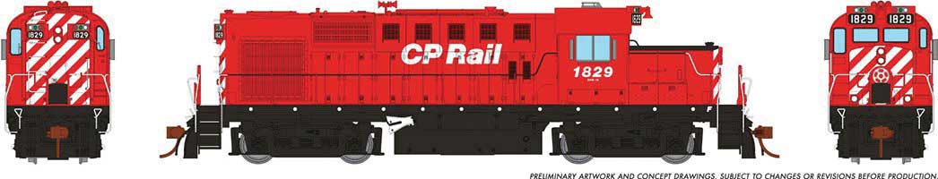 Rapido Trains HO MLW-CP RS-18u - LokSound and DCC -- Canadian Pacific 1837 (Action Red, white, black, No Multimark Logo)