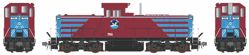 Bowser English HO Alco C415 - LokSound V5 and DCC -- Port of Tillamook Bay #701 (maroon, blue)