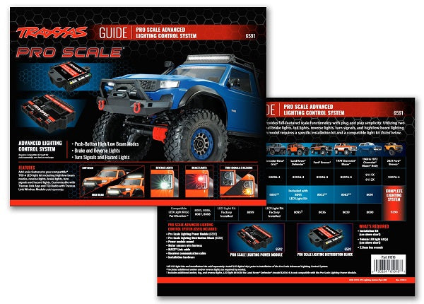 Traxxas 61916 PRO SCALE LIGHTING REFERENCE SHEET