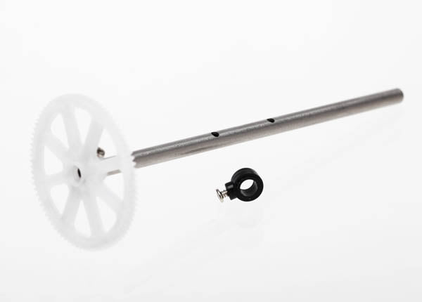 Traxxas 6342 Main gear , upper (1) / main shaft , outer (1) / locking collar (1) / Screws (3) - TRA6342